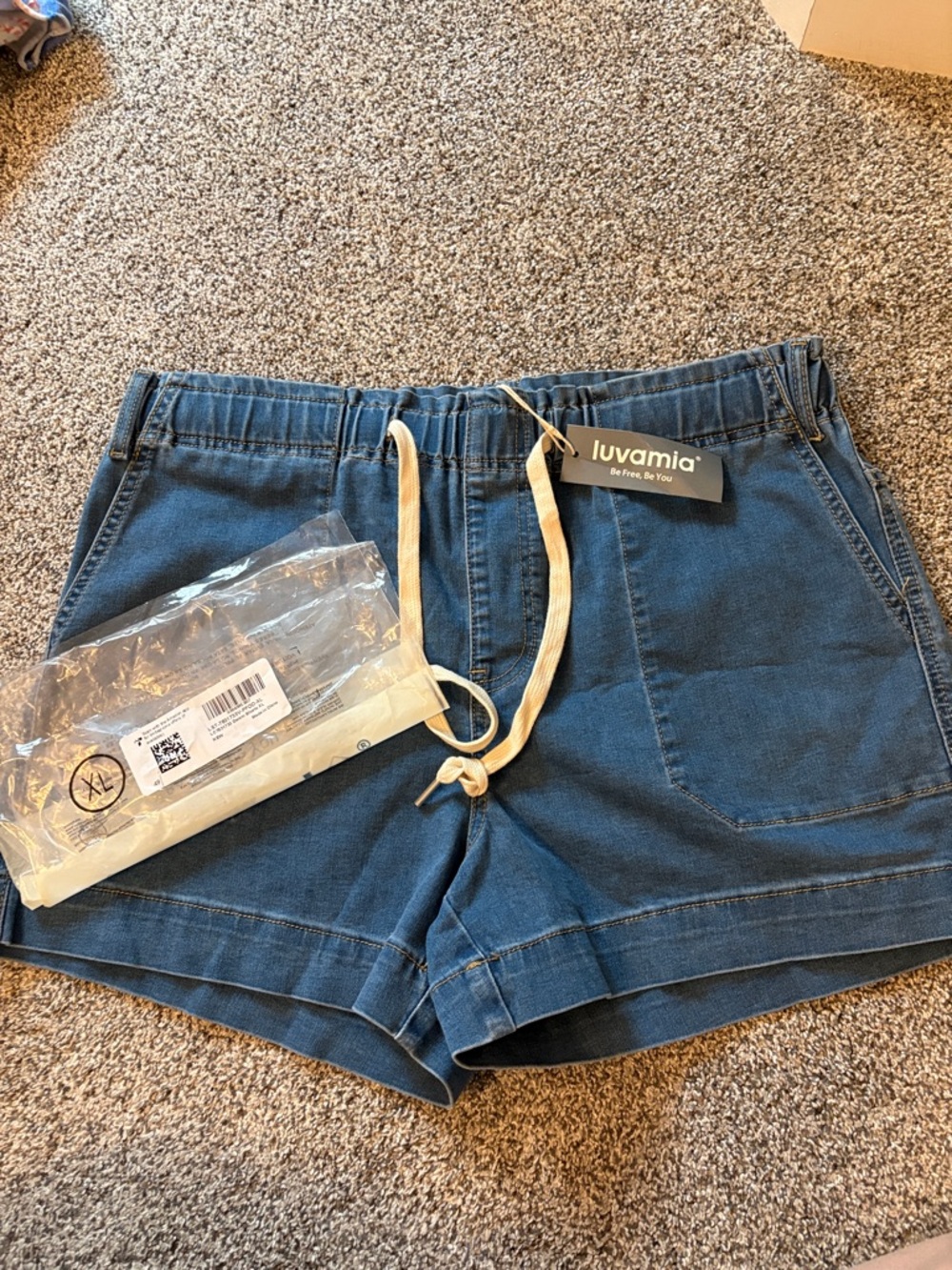 Luvamia Blue Women's Drawstring Shorts